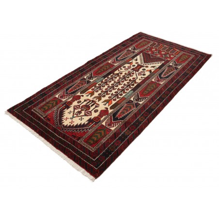 Tappeto Baluch Persia grigio giallo 108x208