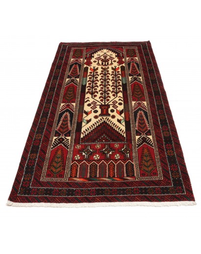 Tappeto Baluch Persia grigio giallo 108x208