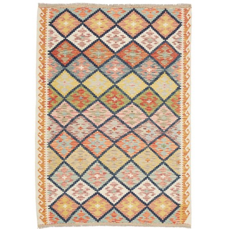 Tappeto Kilim Afghanistan marrone grigio 127x185