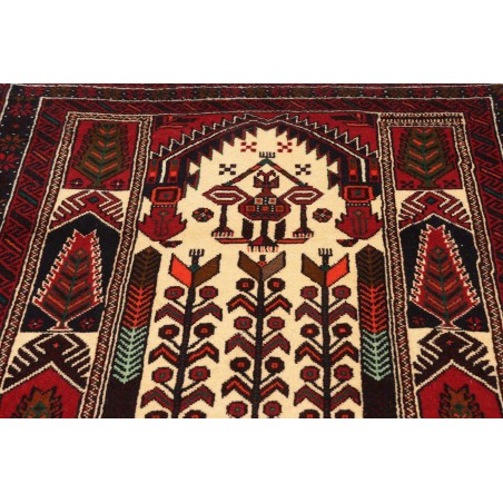 Tappeto Baluch Persia grigio giallo 108x208