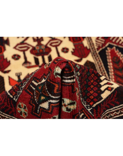 Tappeto Baluch Persia grigio giallo 108x208