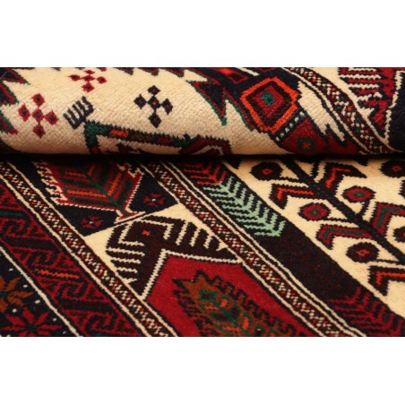 Tappeto Baluch Persia grigio giallo 108x208