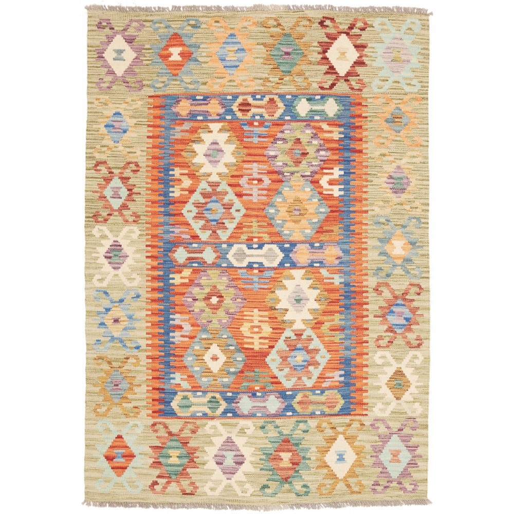 Tappeto Kilim Afghanistan marrone beige 120x170 Tappeto Kilim Afghanistan marrone beige 120x170