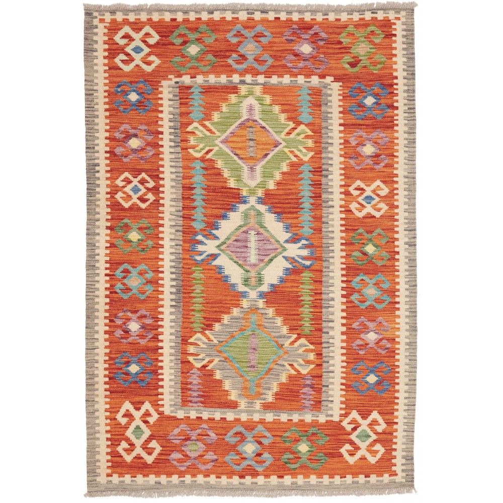 Tappeto Kilim Afghanistan marrone 119x174 Tappeto Kilim Afghanistan marrone 119x174