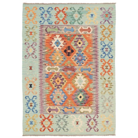 Tappeto Kilim Afghanistan beige arancione 119x166