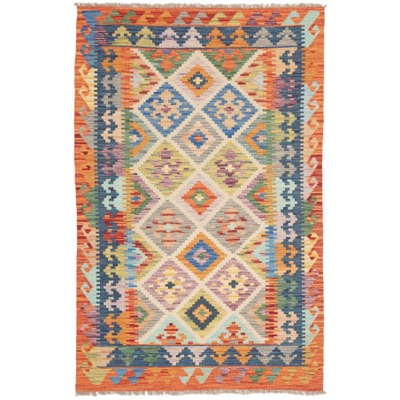 Tappeto Kilim Afghanistan marrone azzurro 119x187