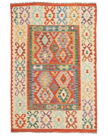 Tappeto Kilim Afghanistan marrone 131x196