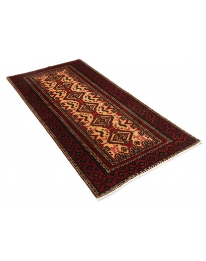 Tappeto Baluch Persia blu marrone 100x208