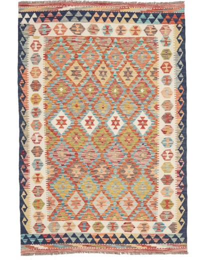 Tappeto Kilim Afghanistan marrone 128x188