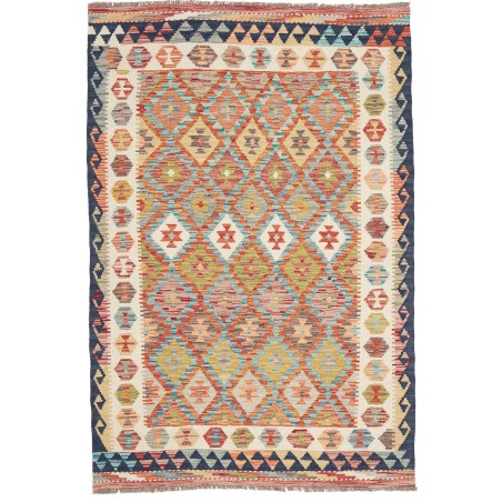 Tappeto Kilim Afghanistan marrone 128x188