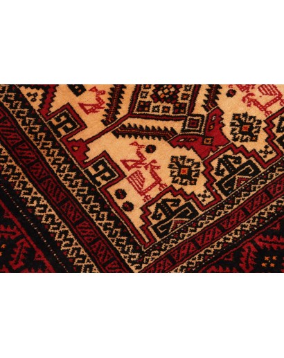 Tappeto Baluch Persia blu marrone 100x208