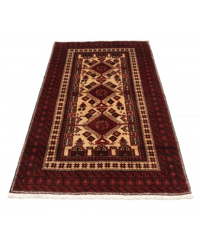 Tappeto Baluch Persia blu marrone 105x184