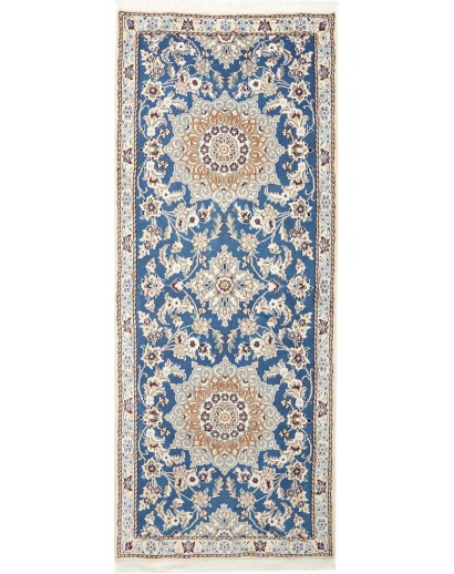 Tappeto Nain 9La Persia bianco blu 82x200