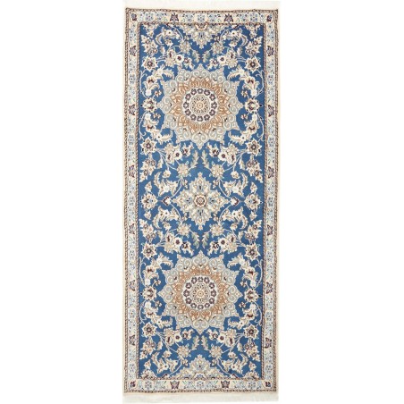 Tappeto Nain 9La Persia bianco blu 82x200
