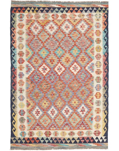 Tappeto Kilim Afghanistan marrone 127x192