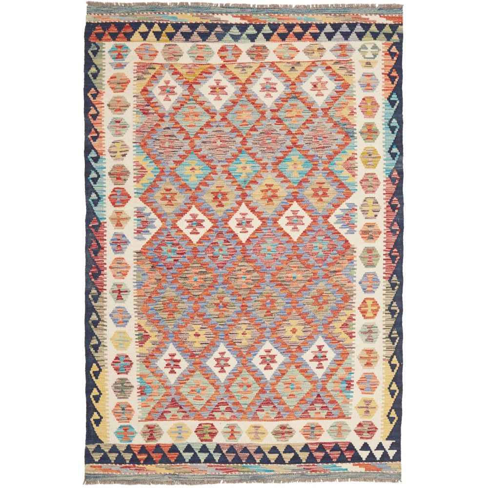 Tappeto Kilim Afghanistan marrone 127x192 Tappeto Kilim Afghanistan marrone 127x192