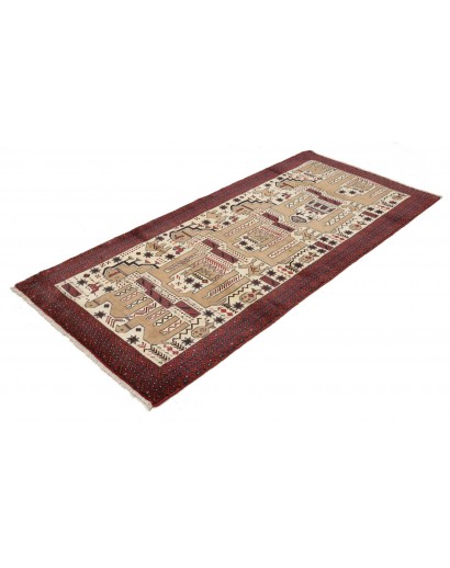 Tappeto Baluch Persia grigio beige 92x200