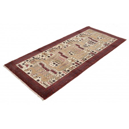 Tappeto Baluch Persia grigio beige 92x200