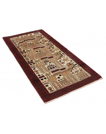 Tappeto Baluch Persia grigio beige 92x200