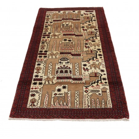 Tappeto Baluch Persia grigio beige 92x200
