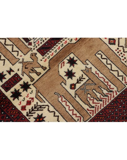 Tappeto Baluch Persia grigio beige 92x200