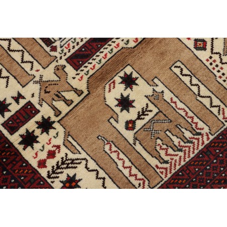 Tappeto Baluch Persia grigio beige 92x200