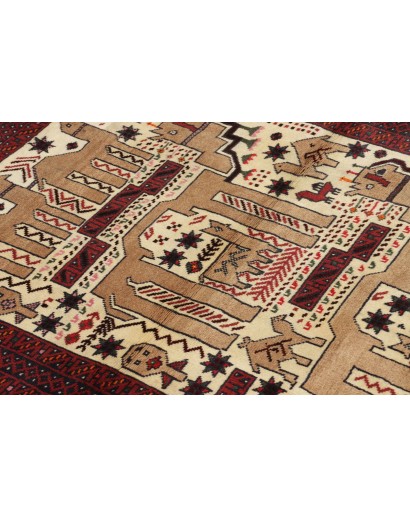Tappeto Baluch Persia grigio beige 92x200