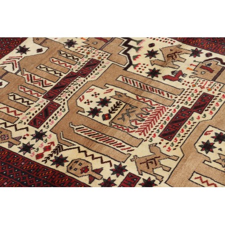 Tappeto Baluch Persia grigio beige 92x200