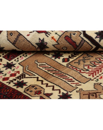 Tappeto Baluch Persia grigio beige 92x200