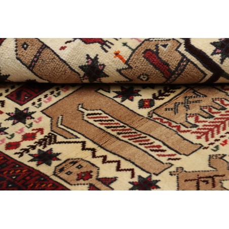 Tappeto Baluch Persia grigio beige 92x200