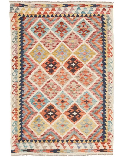 Tappeto Kilim Afghanistan marrone grigio 118x175
