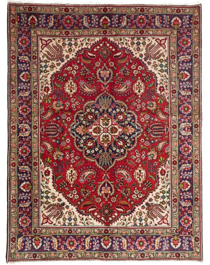 Tappeto Tabriz Persia marrone giallo 150x202