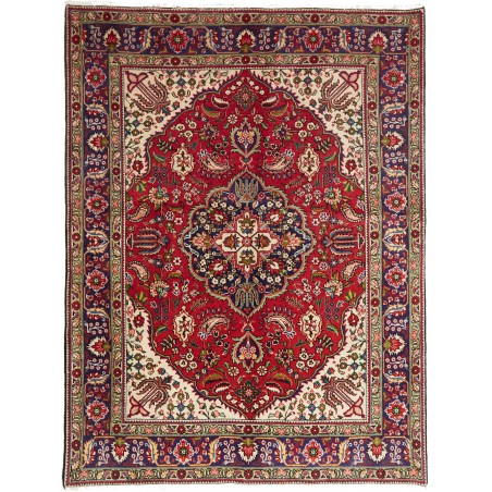 Tappeto Tabriz Persia marrone giallo 150x202