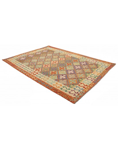 Tappeto Kilim Afghanistan marrone grigio 201x291
