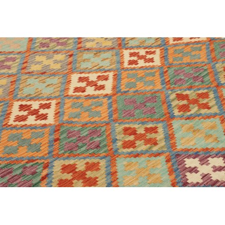 Tappeto Kilim Afghanistan marrone grigio 201x291