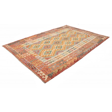 Tappeto Kilim Afghanistan marrone giallo 203x299