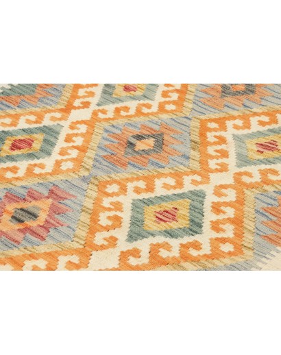 Tappeto Kilim Afghanistan marrone giallo 203x299