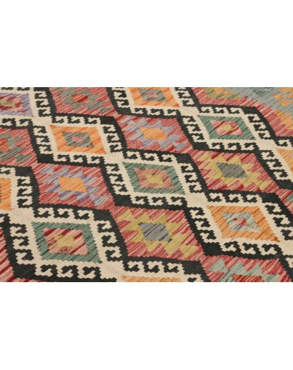 Tappeto Kilim Afghanistan marrone azzurro 204x302