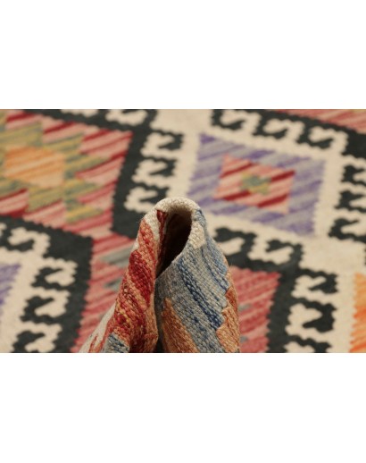 Tappeto Kilim Afghanistan marrone azzurro 204x302