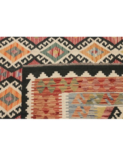 Tappeto Kilim Afghanistan marrone azzurro 204x302