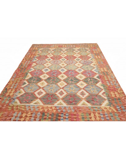 Tappeto Kilim Afghanistan marrone bianco 211x297