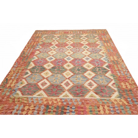 Tappeto Kilim Afghanistan marrone bianco 211x297