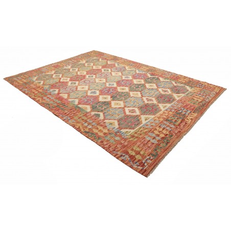 Tappeto Kilim Afghanistan marrone bianco 211x297