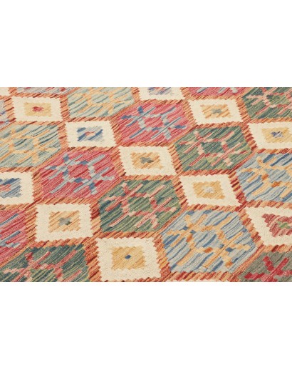 Tappeto Kilim Afghanistan marrone bianco 211x297