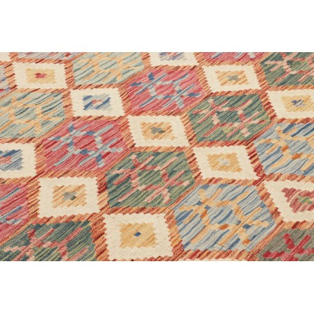 Tappeto Kilim Afghanistan marrone bianco 211x297