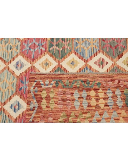 Tappeto Kilim Afghanistan marrone bianco 211x297