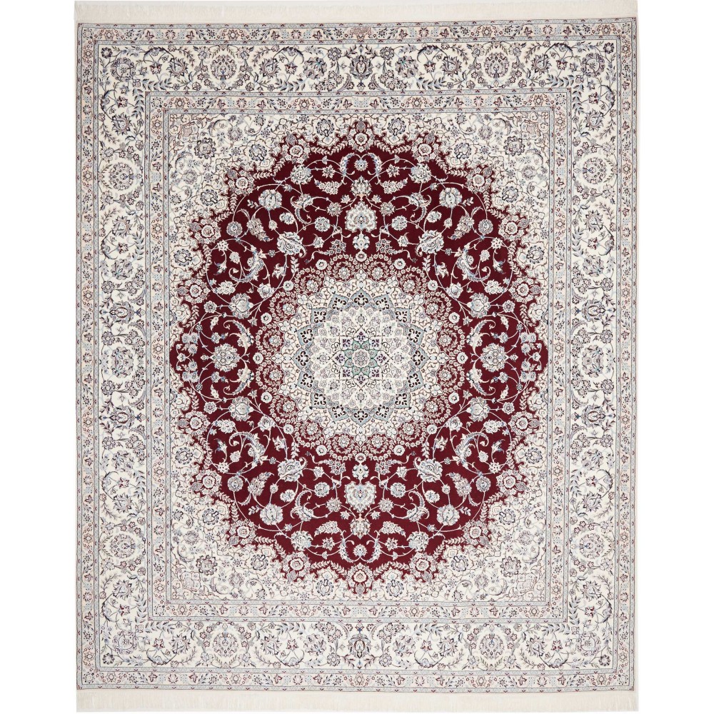 Tappeto Nain 6La Persia bianco azzurro 262x315 Tappeto Nain 6La Persia bianco azzurro 262x315