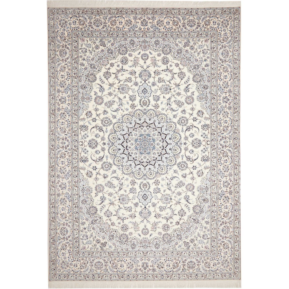 Tappeto Nain 6La Persia bianco grigio 262x369 Tappeto Nain 6La Persia bianco grigio 262x369