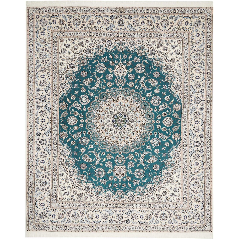 Tappeto Nain 6La Persia bianco grigio 259x312 Tappeto Nain 6La Persia bianco grigio 259x312