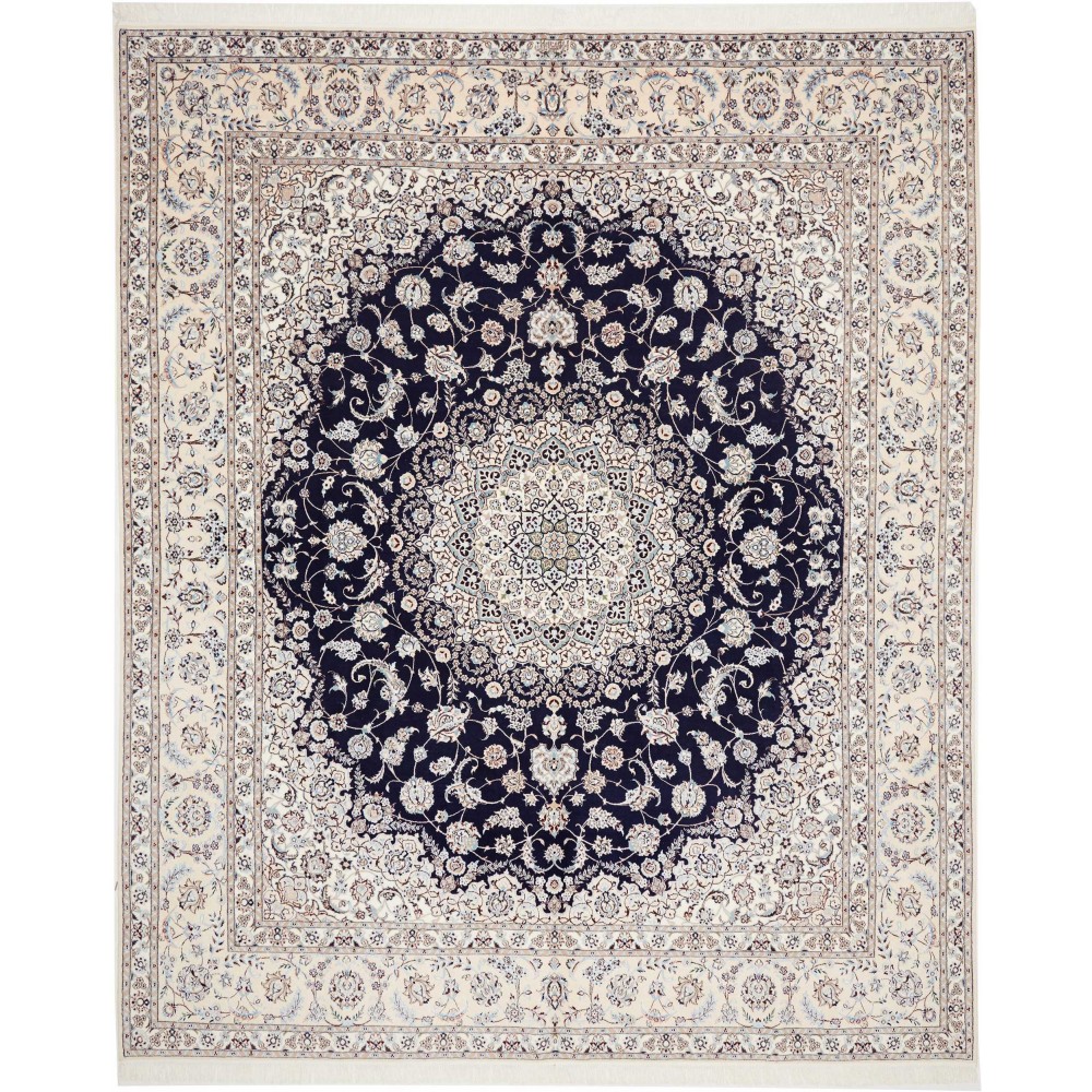 Tappeto Nain 6La Persia bianco azzurro 252x308 Tappeto Nain 6La Persia bianco azzurro 252x308